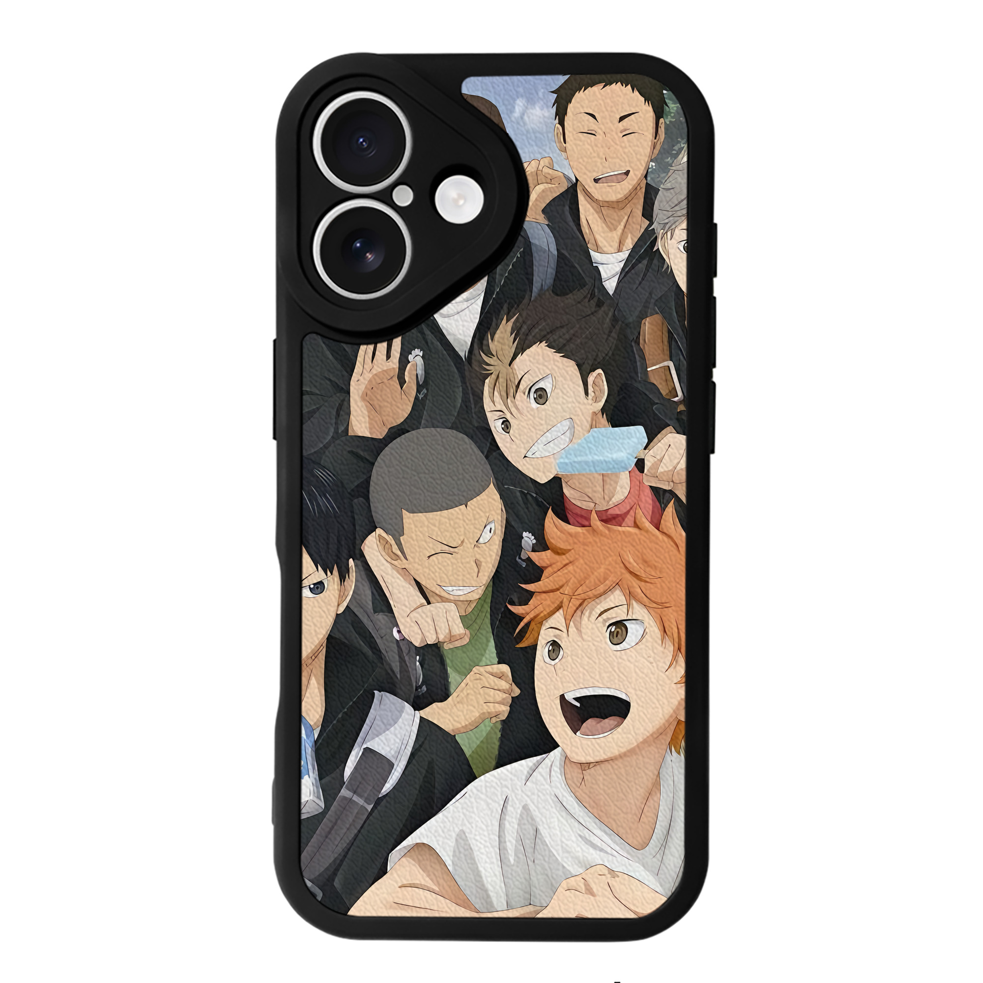 （画像用） ハイキュー!! Haikyu!! 【iPhone 16シリーズ対応】シリコンスマホケース（レザー調） 材質：シリコン